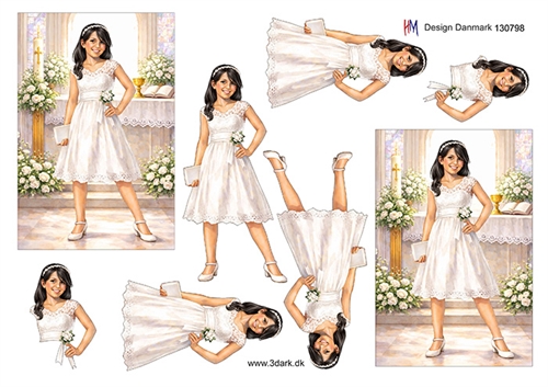 3D Konfirmationspige i kirke